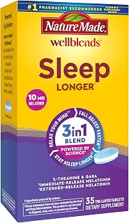Nature Made Wellblends Sleep Longer, 35 Tri-Layer Tablets packaging