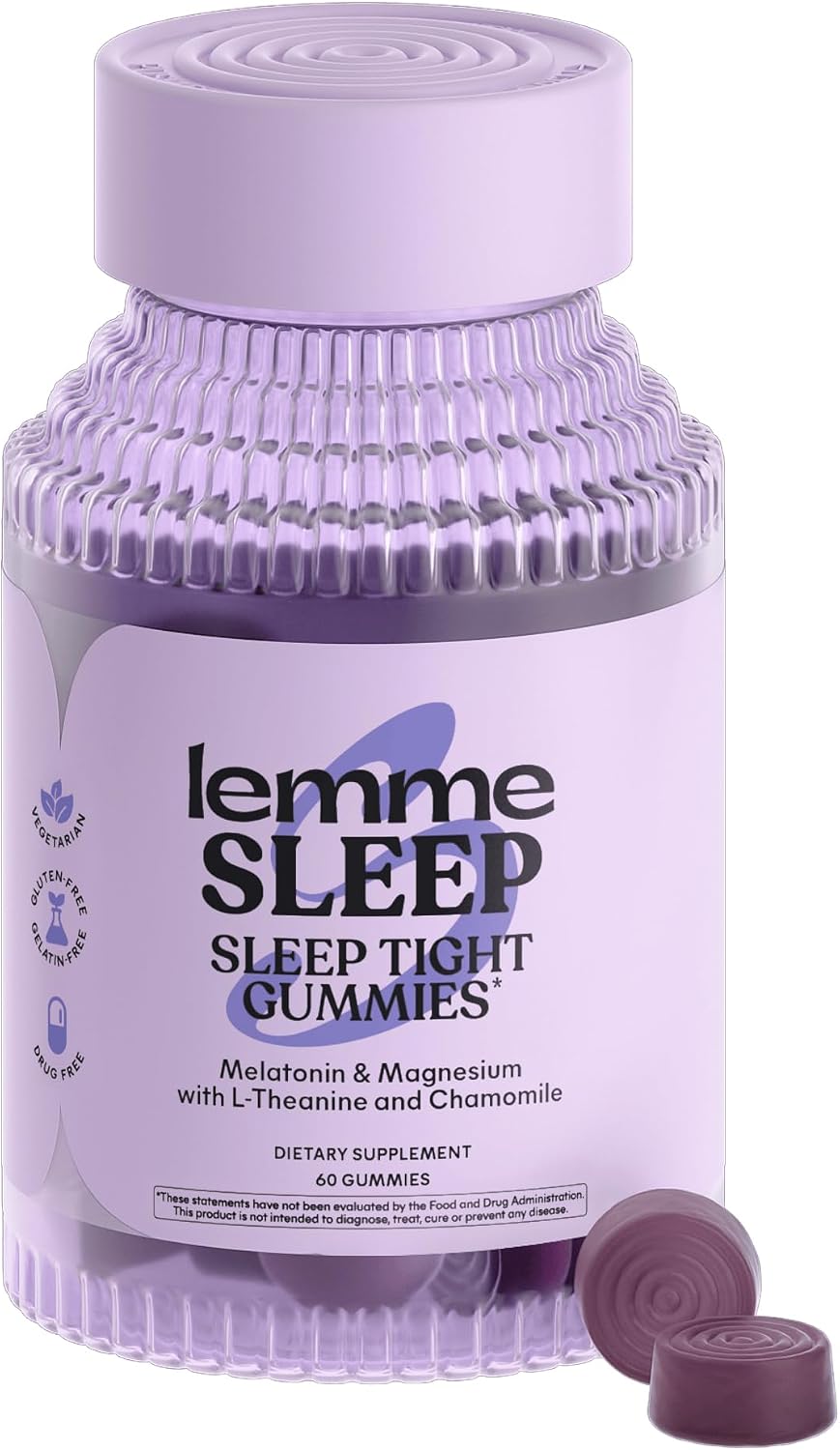 Lemme Sleep Gummies with 5mg Melatonin & Chamomile Extract, 30-Day Supply packaging
