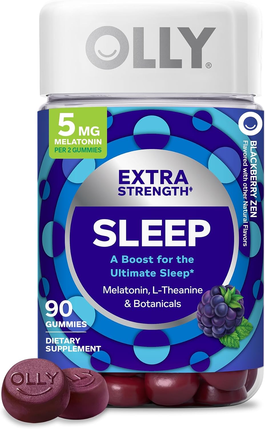 OLLY Extra Strength Sleep, Occasional Sleep Support Supplement - 90 Count packaging