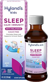Hyland's Kids Melatonin Sleep + Immune Support, Sugar-Free, Ages 2+, 4oz packaging
