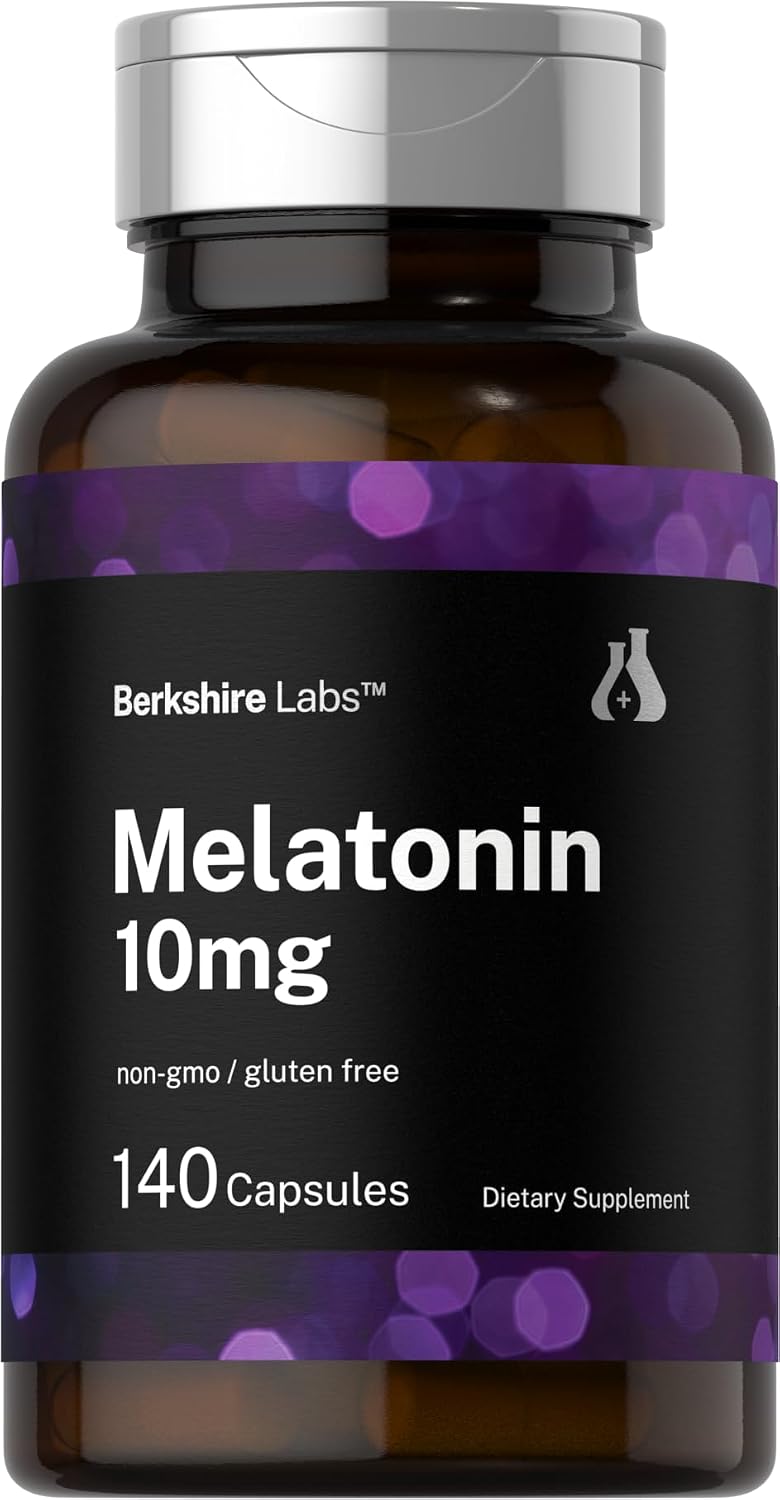 Horbäach Berkshire Labs Melatonin 10mg | 140 Quick Release Capsules packaging