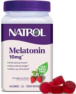 Natrol Melatonin 10 mg Gummies, Sleep Support for Adults, 190 Gummies packaging