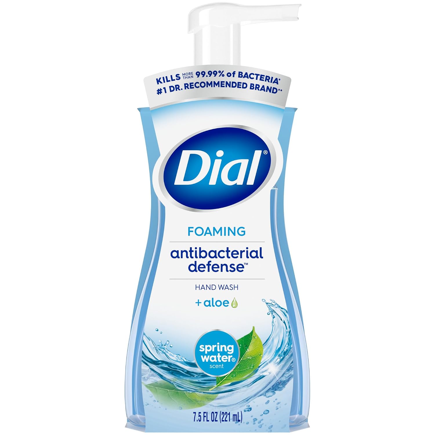 Dial Antibacterial Foaming Hand Soap, Spring Water, 7.5 fl oz
