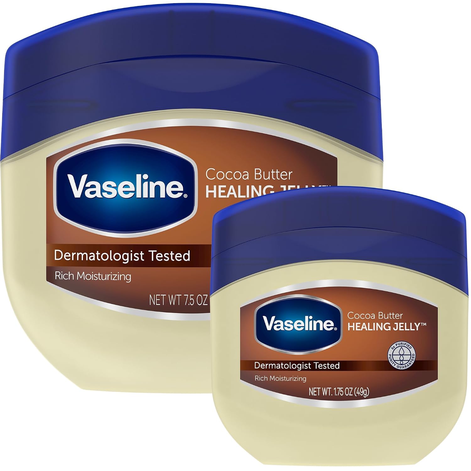 Vaseline Cocoa Butter Healing Jelly, 2 Sizes (7.5 Oz & 1.75 Oz)