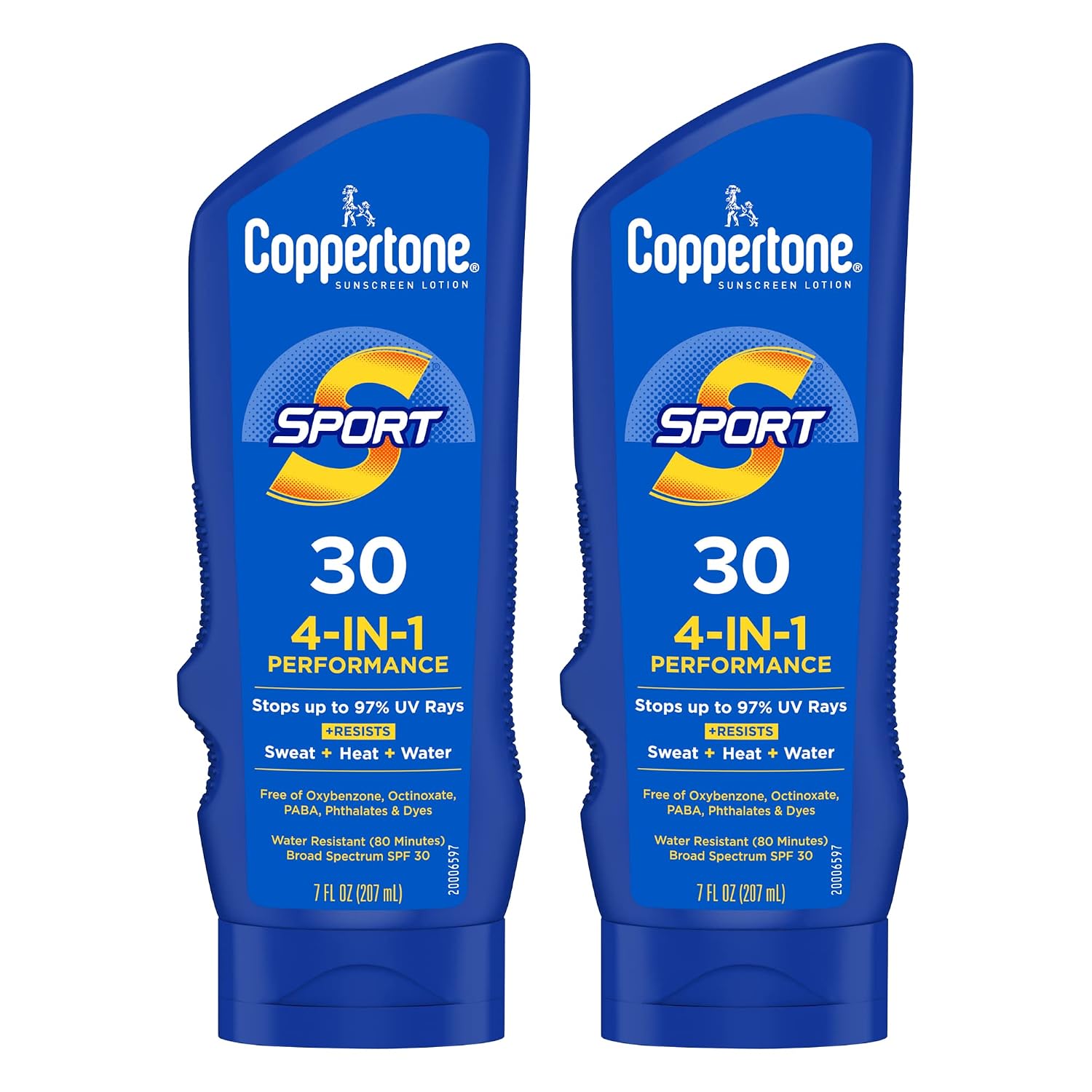 Coppertone SPORT Sunscreen Lotion SPF 30, Value Pack, 2 x 7 FL OZ
