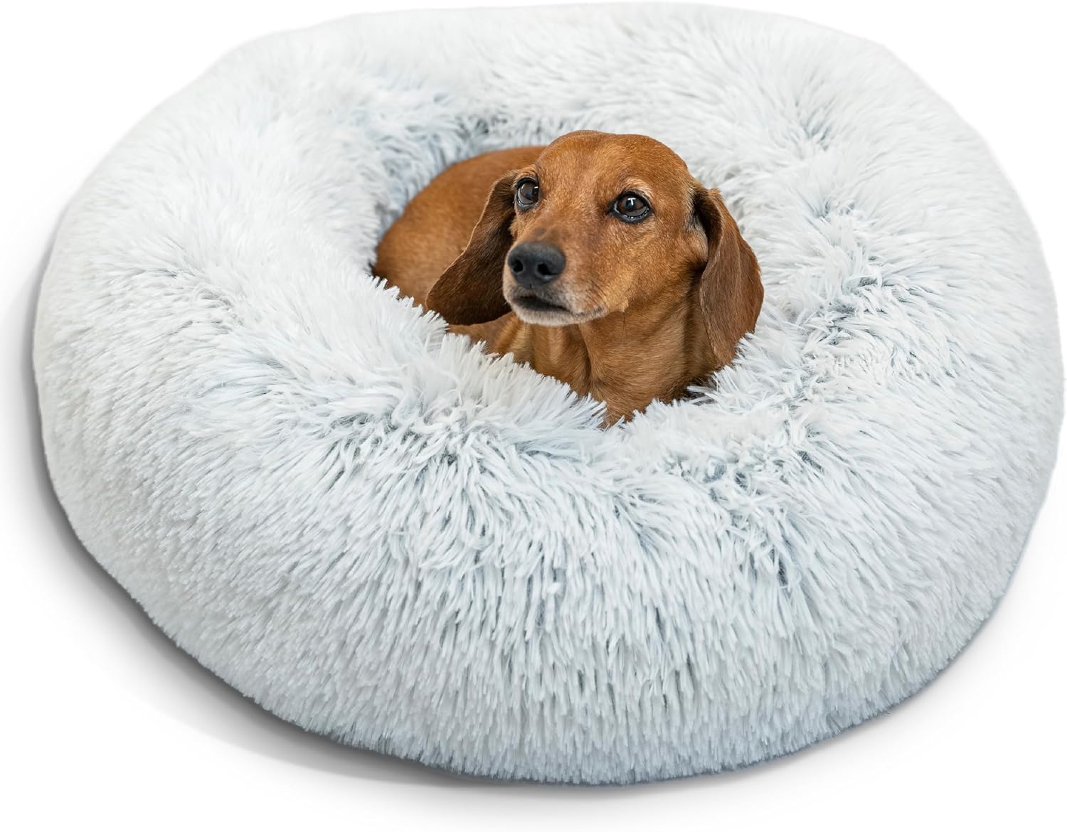 Best Friends by Sheri Original Calming Donut Bed — Frost Gray, Small 23 inch