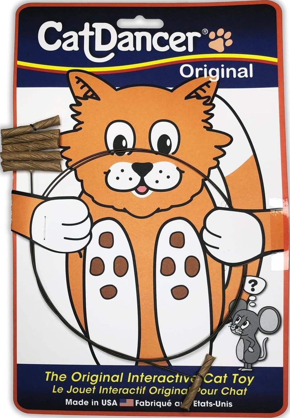 Cat Dancer Original Interactive Cat Toy 101 — Brown, 1 toy