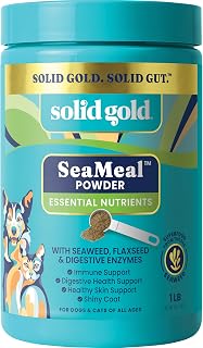 Solid Gold Dog & Cat Multivitamin Powder, Omega 3 & Kelp, Skin & Coat, 1LB