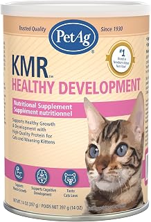 PetAg KMR Healthy Development - 14 oz - Great Tasting Nutritional Supplement for Cats and Weaning Kittens