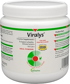 Vetoquinol Viralys, Lysine Powder for Cats and Kittens, 100 g