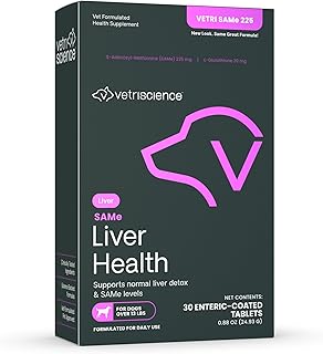 VetriScience Same Liver Health Tablets for Medium and Large Dogs, 30 Count