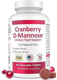 Cranberry D-Mannose Urinary Tract Supplement for Dogs & Cats