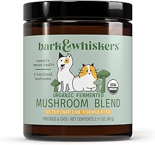 Bark & Whiskers Organic Fermented Mushroom Blend, 2.11 oz (60 Scoops)