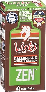 Licks Zen Calming Aid, L-Theanine, Braised Beef Flavor, 5 Packets