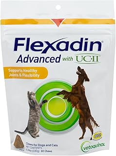 Vetoquinol Flexadin, Advanced Hip & Joint Chews for Dogs, 60 Chews