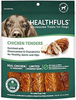 HEALTHFULS Chicken Tenders Dog Treats with Glucosamine & Chondroitin, 11 oz
