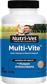 Nutri-Vet Dog Multivitamin, Daily Multivitamin for Dogs, 180 Count