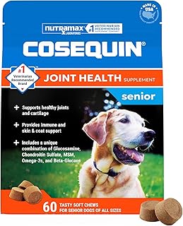 Nutramax Cosequin Dog Joint Supplement for Senior Dogs, Soft Chews, 60ct