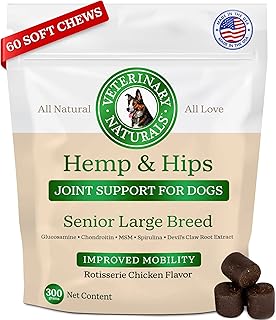 Veterinary Naturals Hemp & Hips Joint Supplement for Dogs/
