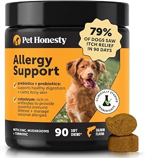 Pet Honesty Dog Allergy Chews for Itch & Allergy Relief, Salmon, 90ct