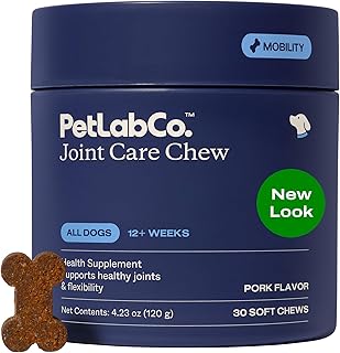 PetLab Co. Joint Care Chews for Dogs, 30 Soft Chews, Pork