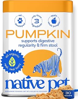 Native Pet Pumpkin for Dogs - Organic Dog Food Topper Powder