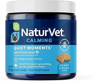 NaturVet Hemp Quiet Moments Plus Hemp Seed for Cats - 60 Soft Chews