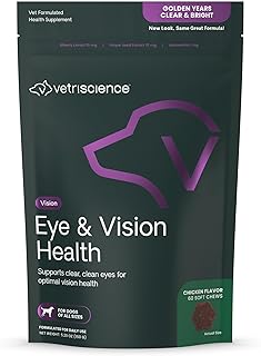 VetriScience Eye & Vision Health Chews for Dogs, Chicken, 60 Count