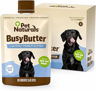Pet Naturals BusyButter Calming Peanut Butter for Dogs, 6 Pouches
