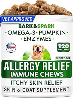 Dog Allergy Relief Chews - Skin Health & Anti-Itch Supplement with Omega-3