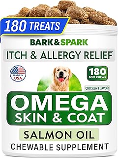 Omega 3 for Dogs - Fish Oil for Skin & Coat Health, Itch & Allergy