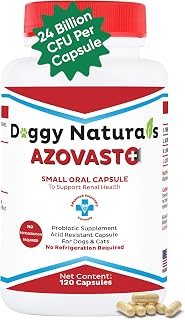 Azovast Plus Kidney Probiotic Supplement for Dogs Cats -24 Billion CFU- NO Refrigeration Required, Help