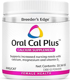 Breeders Edge Oral Cal Plus Powder, Calcium Supplement for Dogs & Cats 300g