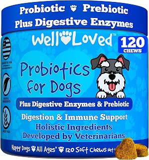 Well Loved Probiotics for Dogs, Dog Probiotics, Made in USA, Vet Developed