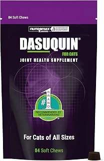 Nutramax Dasuquin Joint Health Supplement for Cats - With Glucosamine, Chondroitin, ASU, Boswellia Serrata Extract, Green Tea Extract, and Omega-3, 84 Soft Chews