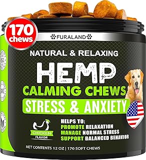 Hemp Calming Chews for Dogs with Anxiety and Stress - 170 Calming Treats