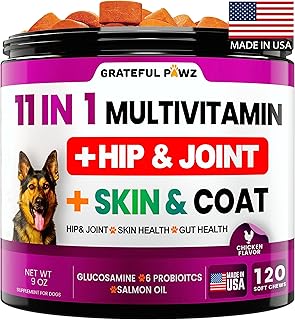 Dog Multivitamin Chewable with Glucosamine - Dog Vitamins and Supplements