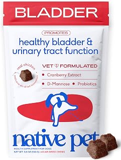 Native Pet Dog UTI Treatment - Cranberry Supplement for Dogs Bladder Control & Kidney