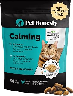 Pet Honesty Vet Backed Cat Calming & Anxiety Relief Chews, Chicken, 300ct