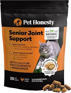 Pet Honesty Vet Backed Senior Cat Joint Supplement, Chicken, 300ct Chews