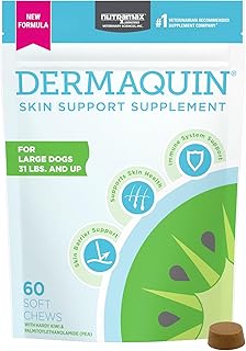 Nutramax Dermaquin Dog Supplement, Soft Chews, 60ct