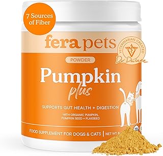Fera Pets Cat & Dog Pumpkin Plus Fiber Supplement - Powder, 90 Scoops