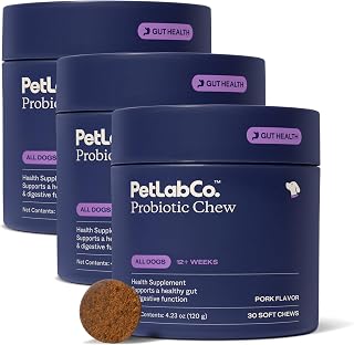 PetLab Co. Probiotic Chews for Dogs, 30 Soft Chews, 3-Pack