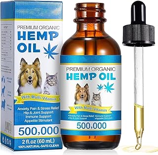 Oil for Dogs & Cats 60ML,Pet Oil for Pain,Skin,Arthritis Pain,Pain Relief,Calming,Omega 3,6,9 for Dog Emotions,Barking & Dog Joints