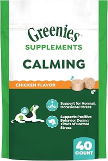 Greenies Supplements Calming Chews for Dogs, Chicken Flavor, 40 Count