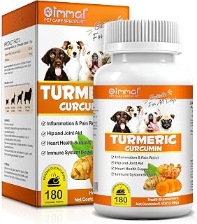 Turmeric for Dogs, 180 Turmeric Curcumin Tablets