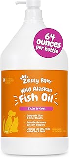 Zesty Paws Wild Alaskan Fish Oil for Dogs & Cats - Omega 3, 64 fl oz