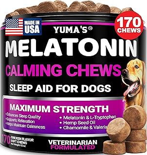 Melatonin for Dogs - 170 Chews - Melatonin Chews for Small and Large Dogs