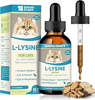 L Lysine for Cats Lysine, Cat Sneezing Cold Allergy Relief Immune 60ML