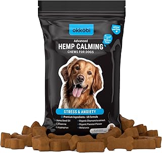 Calming Chews for Dogs, Hemp Anxiety Relief, Chicken Flavor, 60 Count